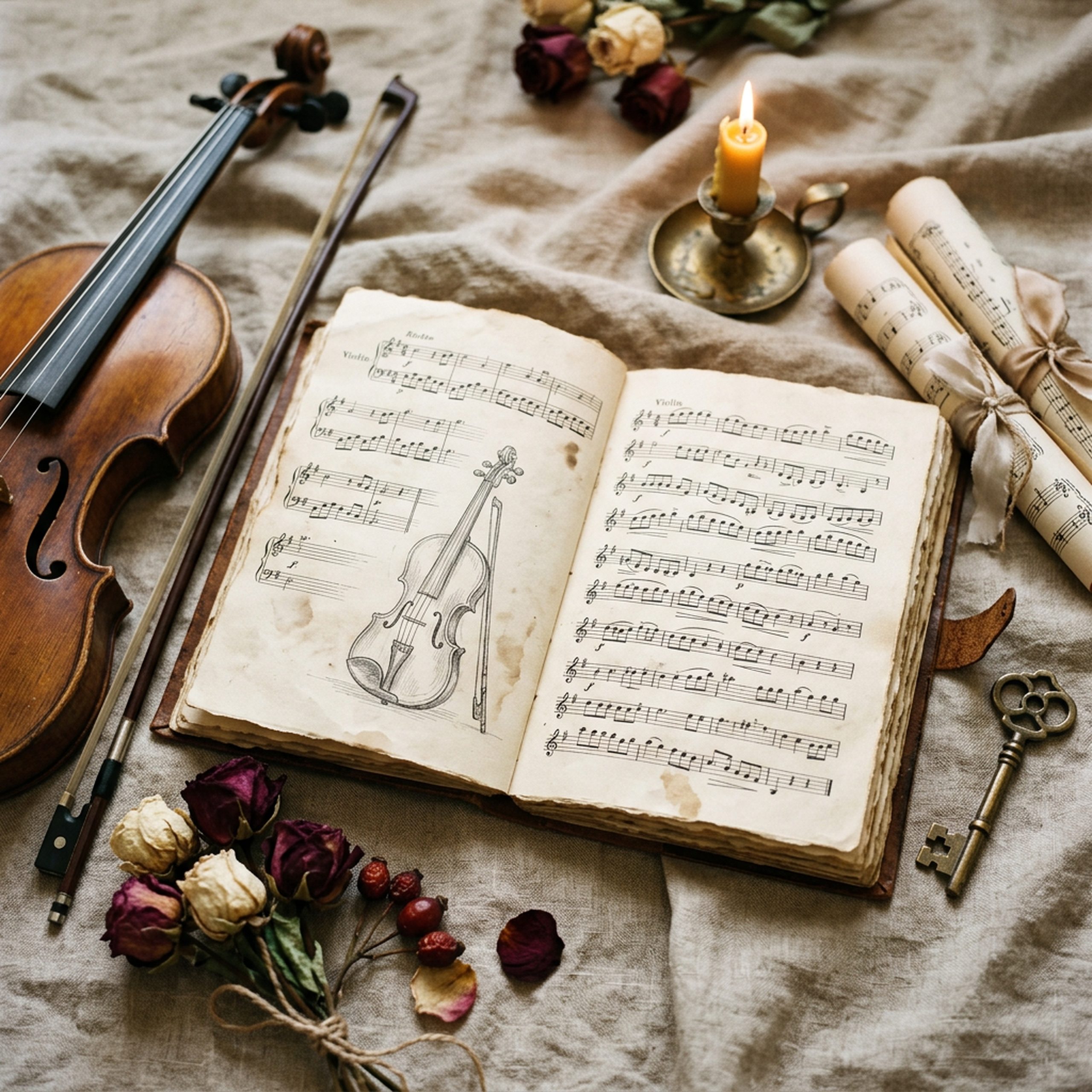 Antique Melody Music Paper Pack | Printable Junk Journal Background Papers | Digital Download