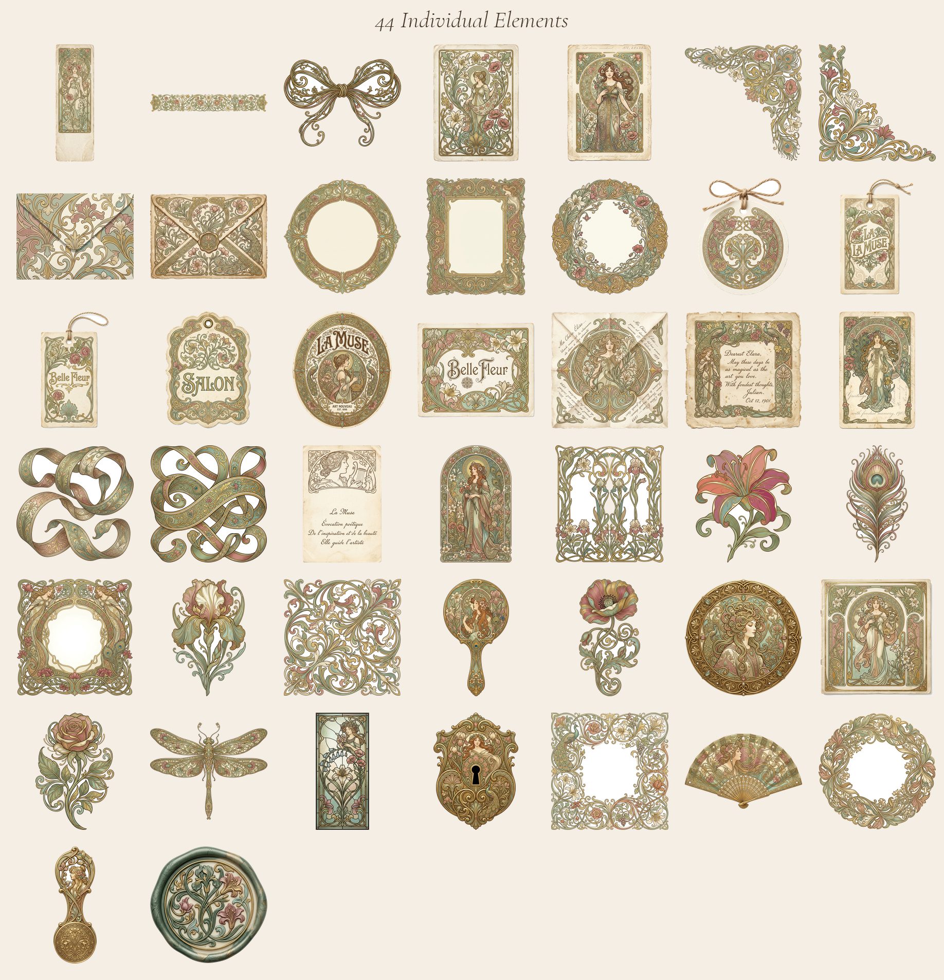 Belle Epoque Art Nouveau Junk Journal Kit ADD-ON — preview