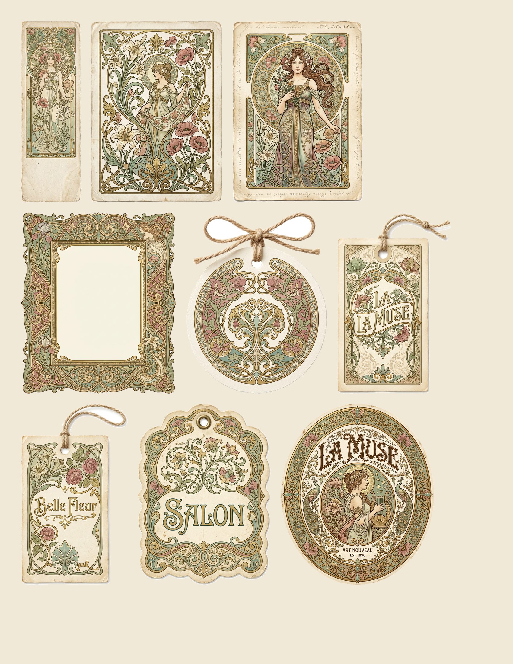Belle Epoque Art Nouveau Embellishments — preview