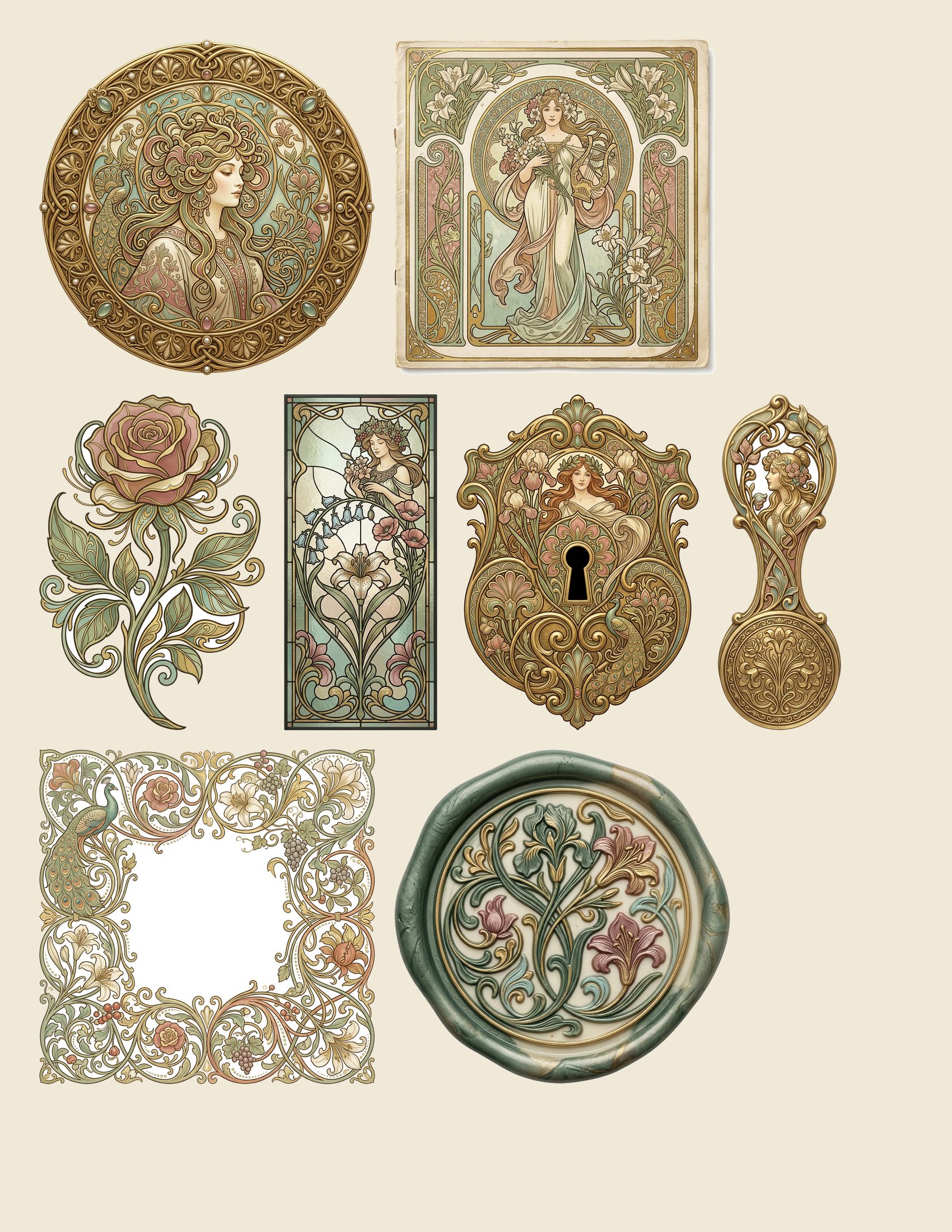 Belle Epoque Art Nouveau Embellishments — preview