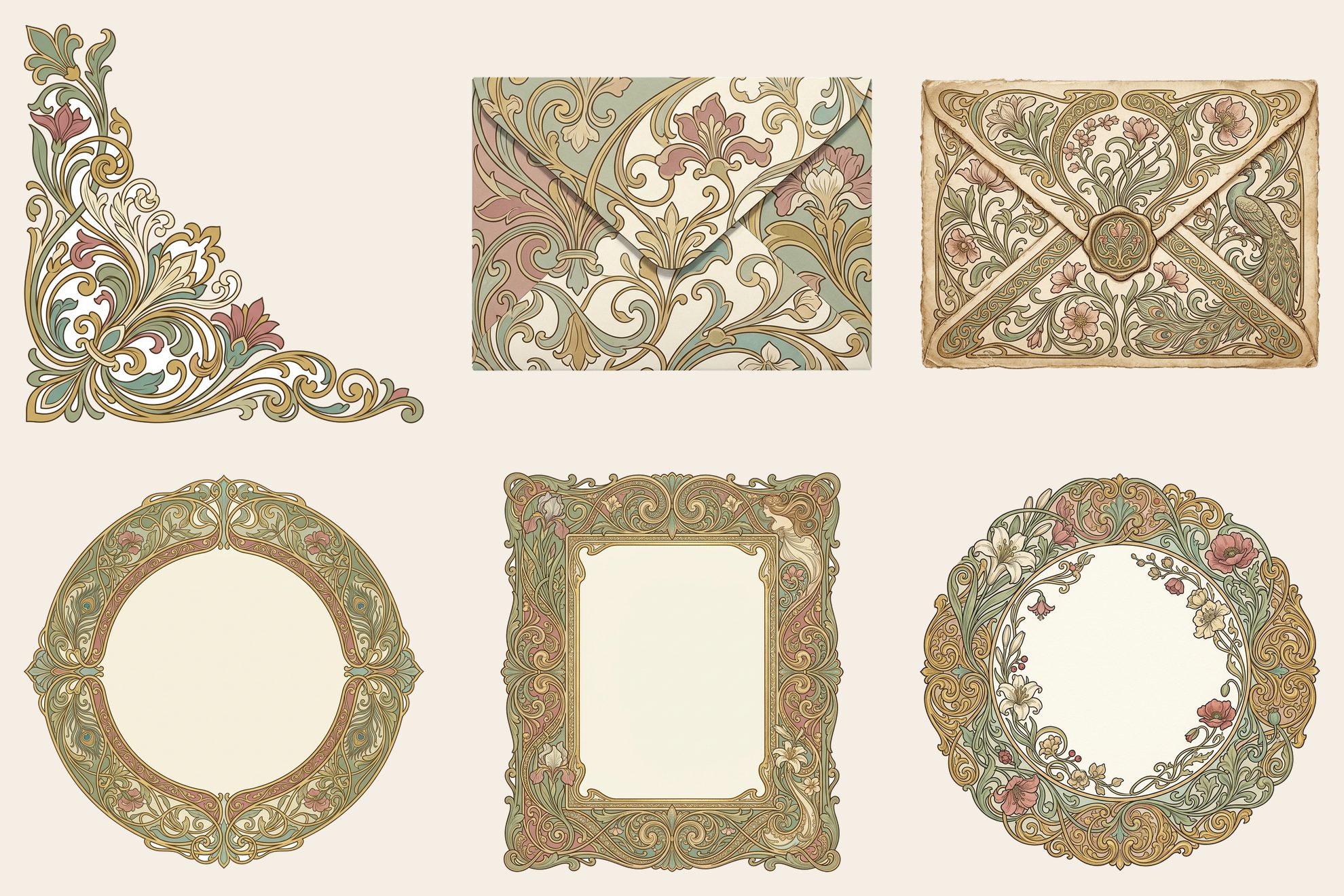Belle Epoque Art Nouveau Embellishments — preview