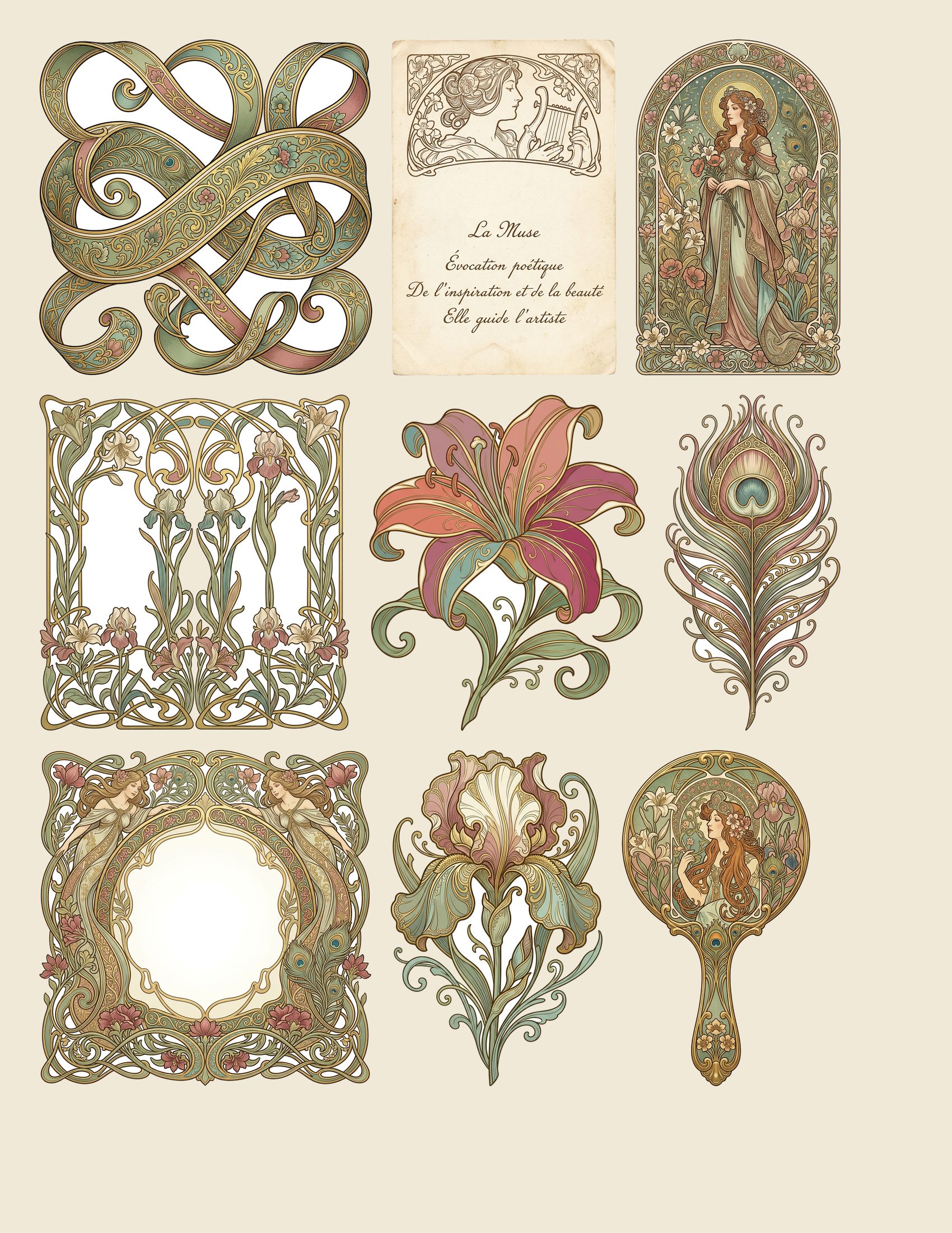 Belle Epoque Art Nouveau Mini Junk Journal Kit — preview