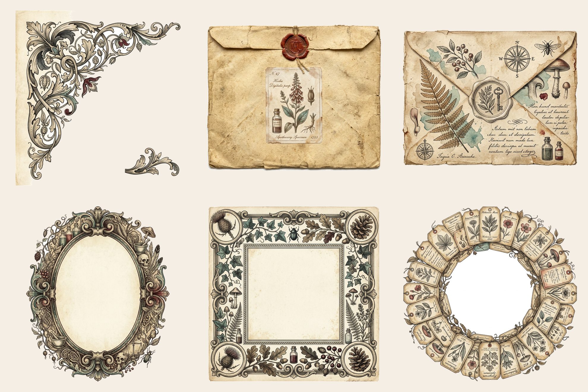 Cabinet of Curiosities Embellishments — preview