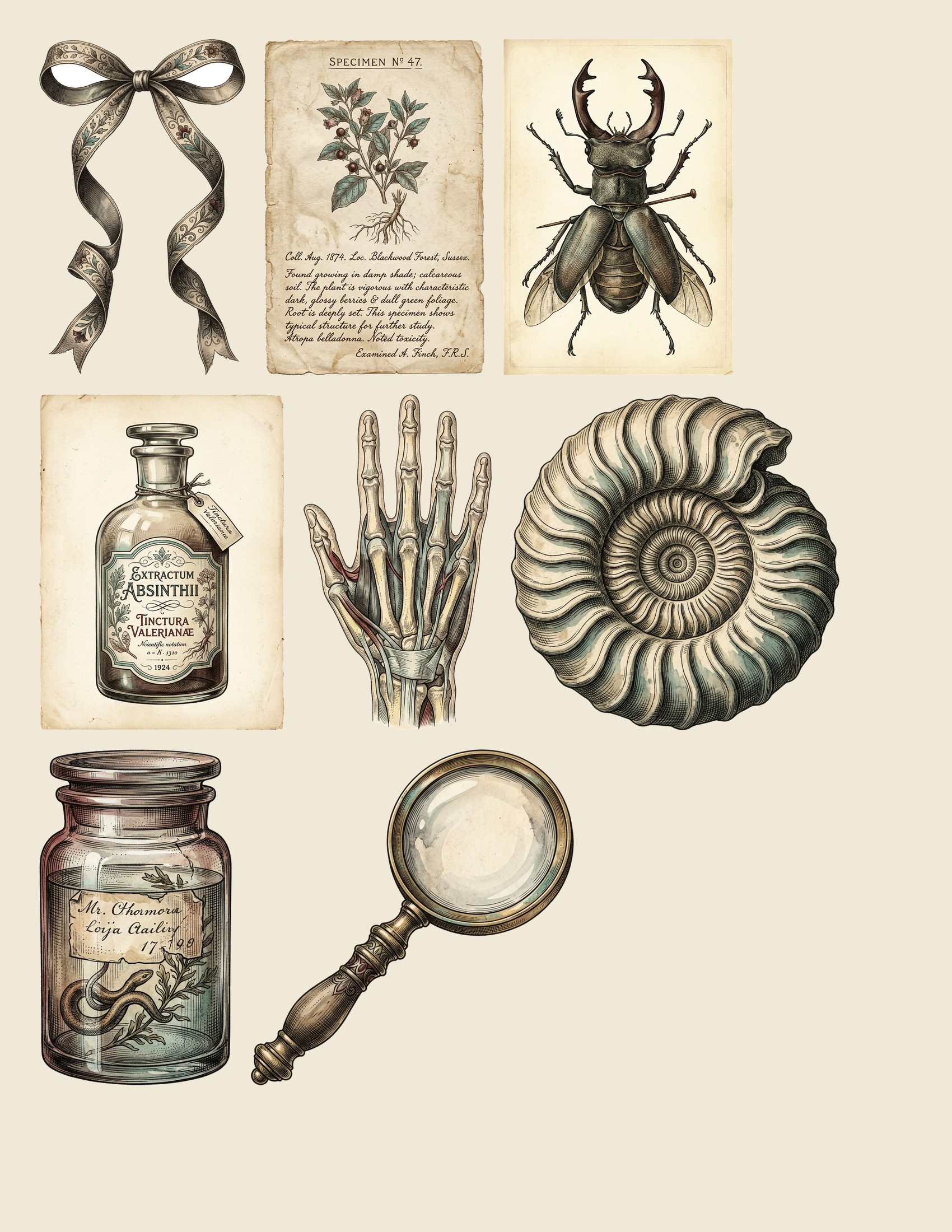Cabinet of Curiosities Mini Junk Journal Kit — preview