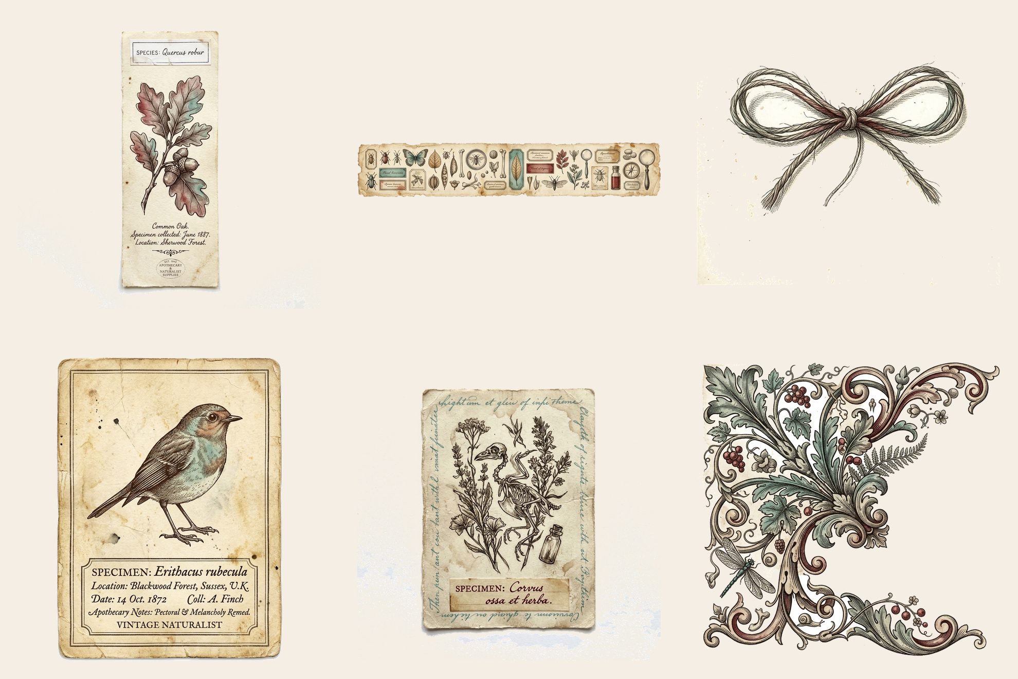 Cabinet of Curiosities Mini Junk Journal Kit — preview