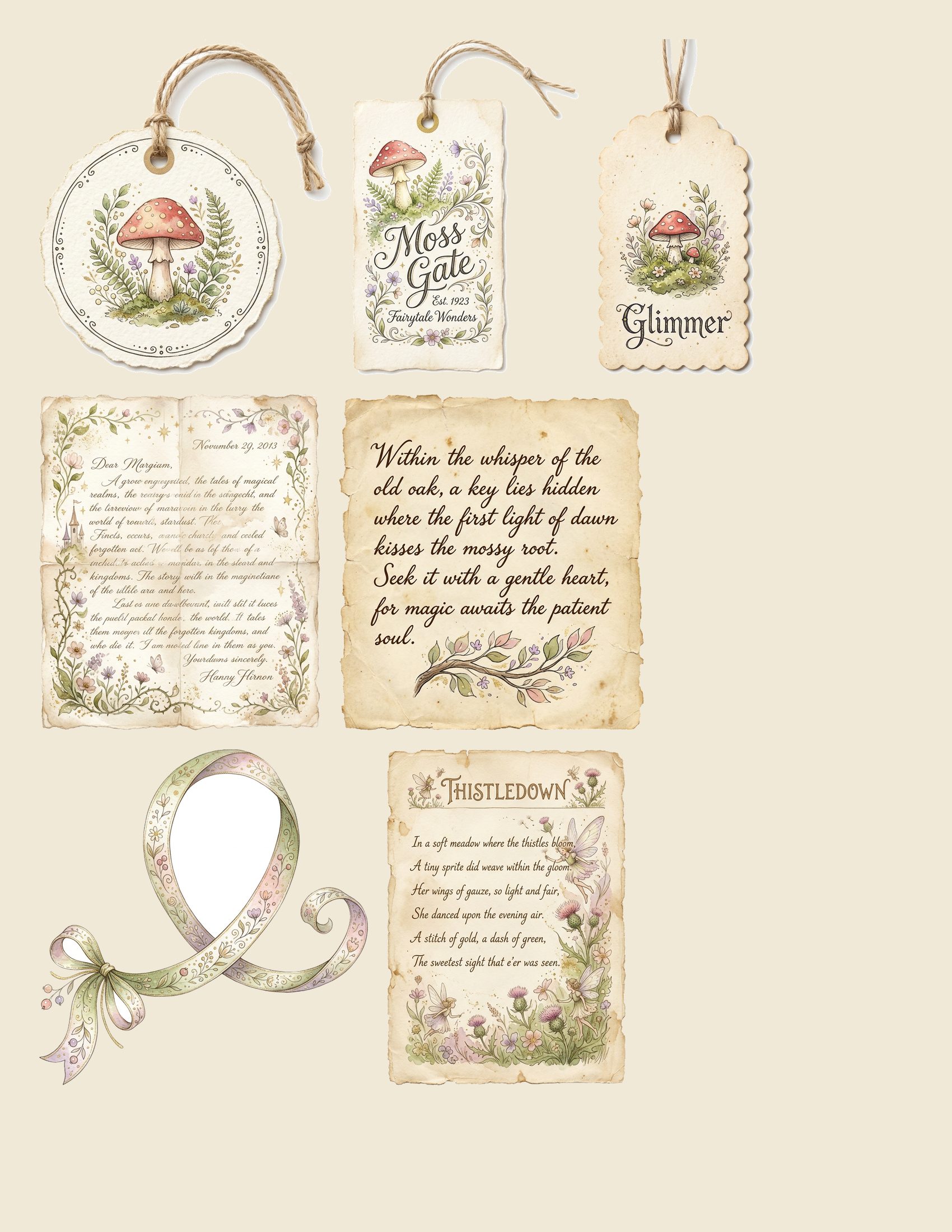 Fairy Toadstool Hollow Embellishments — preview