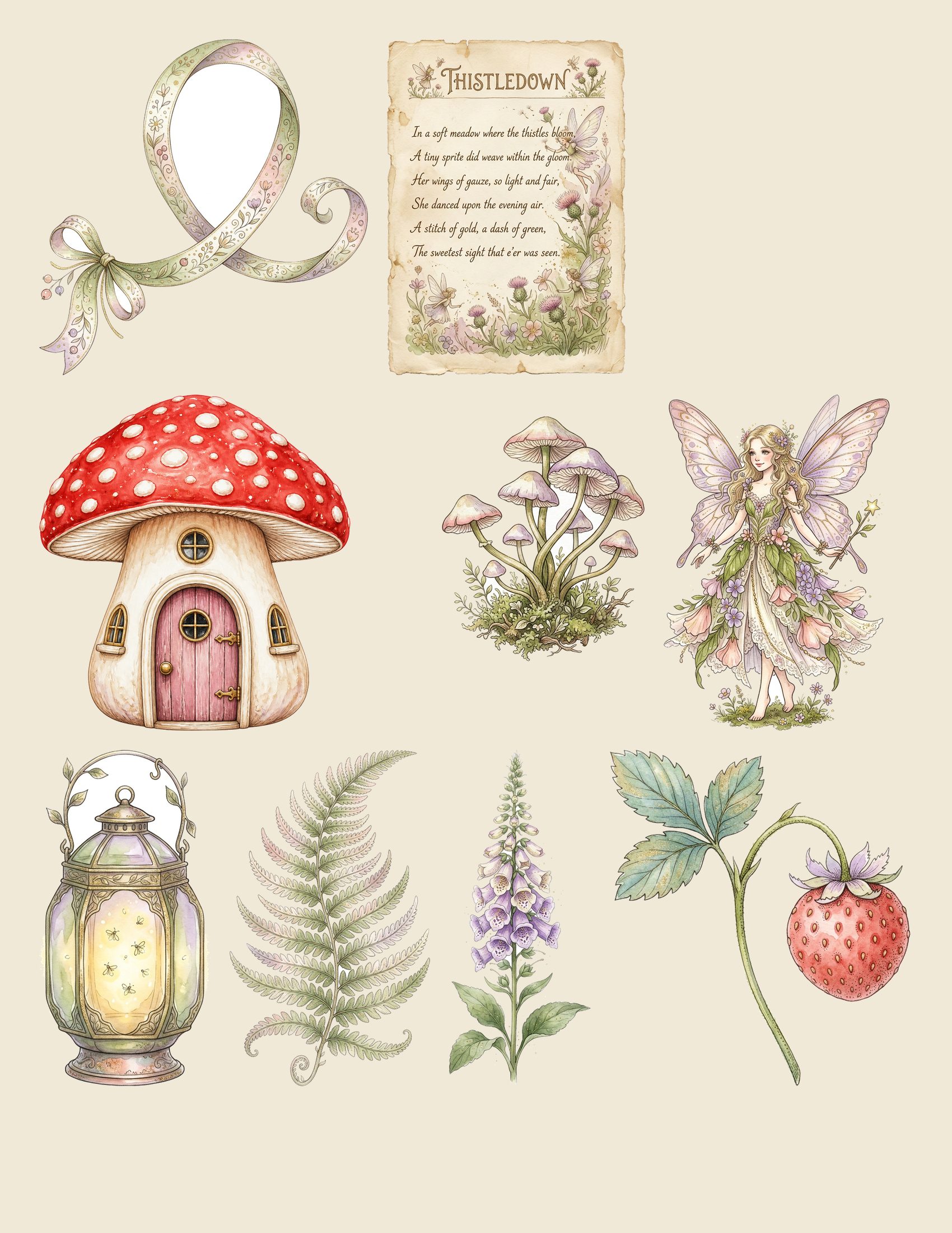 Fairy Toadstool Hollow Paper Pack — preview